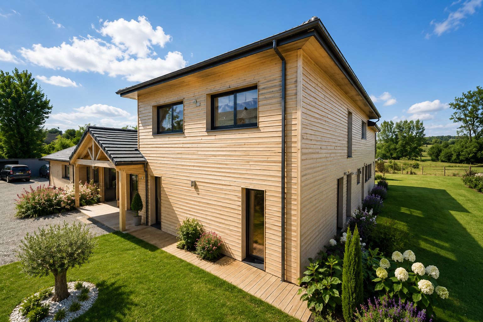 Maison à ossature bois contemporaine Raffaelo