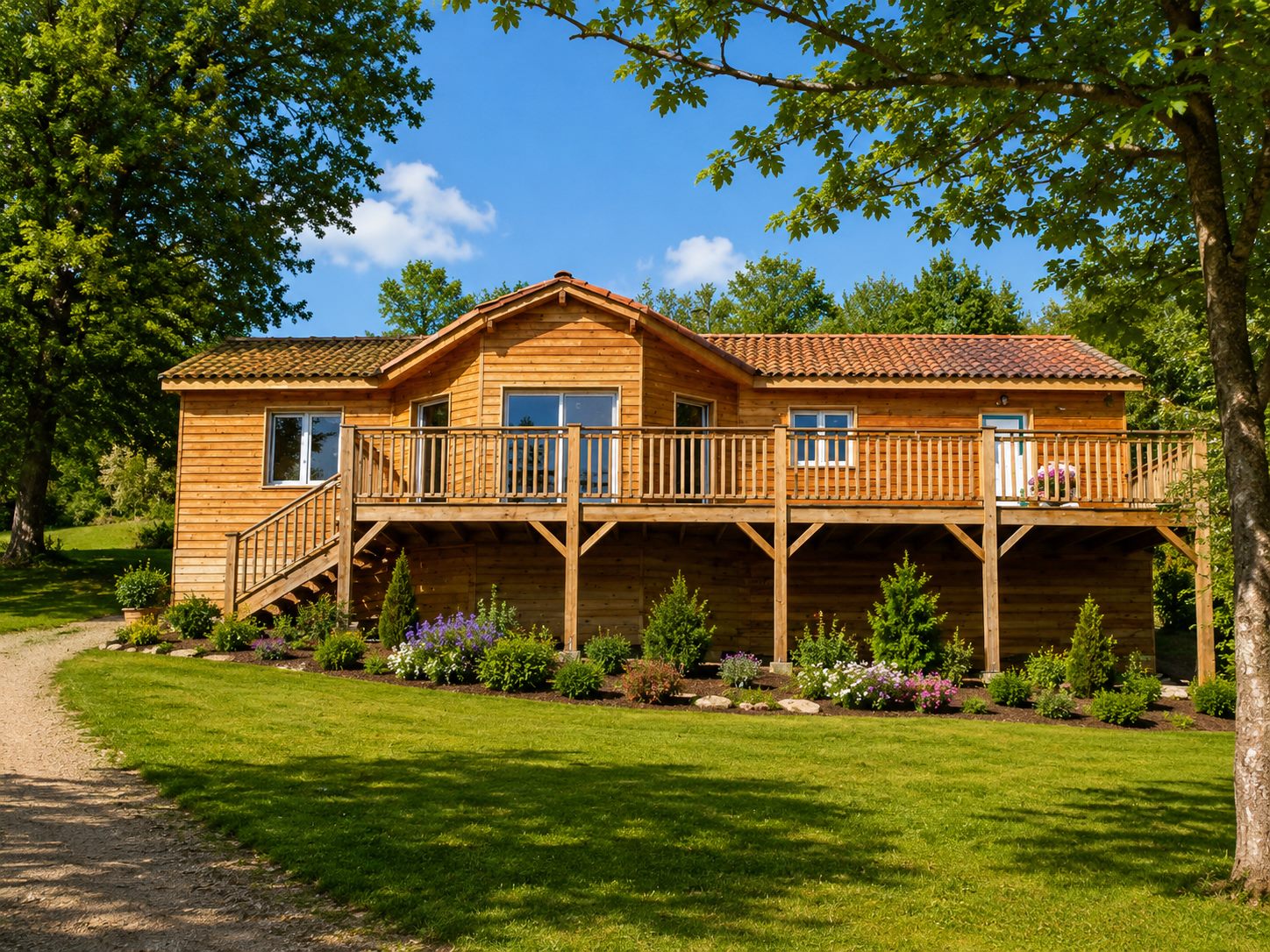 Terrasse d'une maison ossature bois